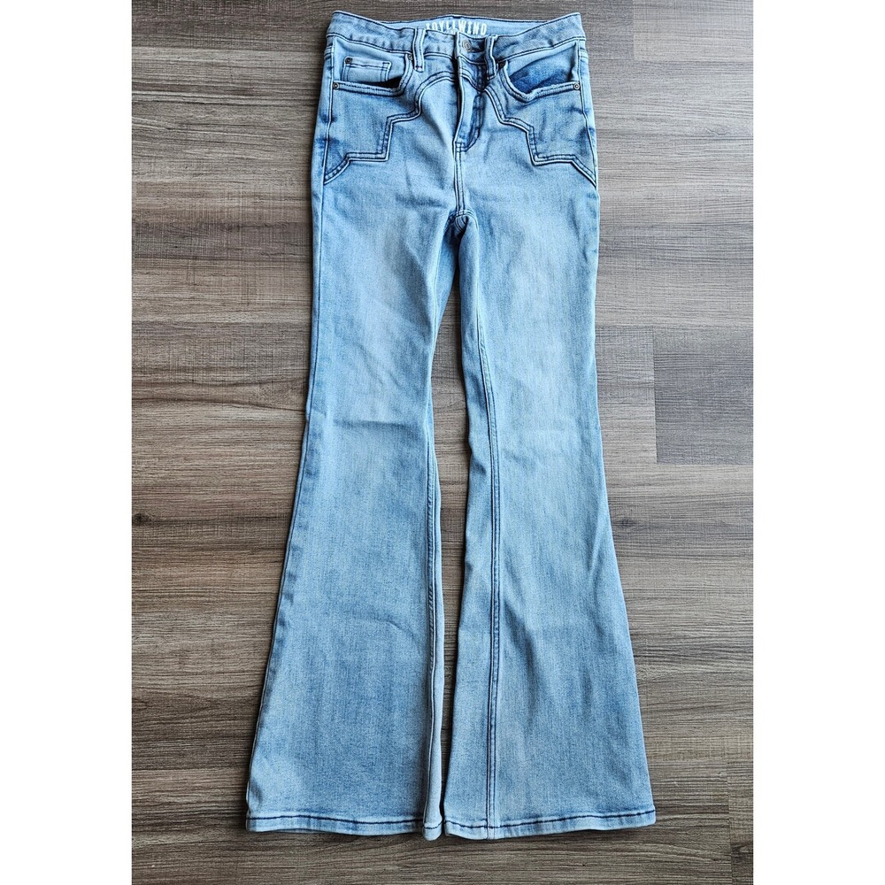 Idyllwind Jeans Womens 2 Light Blue Flare Miranda Lambert High Rise Bell Bottoms